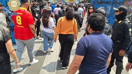 La SSC exhortó a los asistentes a seguir las indicaciones del personal de seguridad y respetar las medidas establecidas