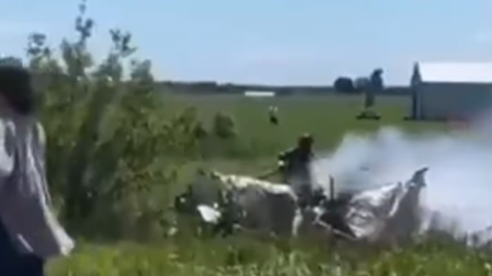 La avioneta ejecutó un giro abrupto hacia la izquierda y terminó impactándose