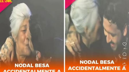 Christian Nodal besa accidentalmente a una fan de la tercera edad