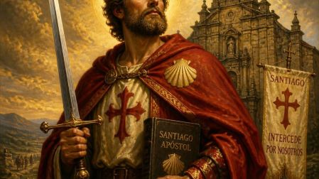 Qué santo se celebra hoy 25 julio: Santiago Apóstol, guerrero de la fe y su auxilio urgente