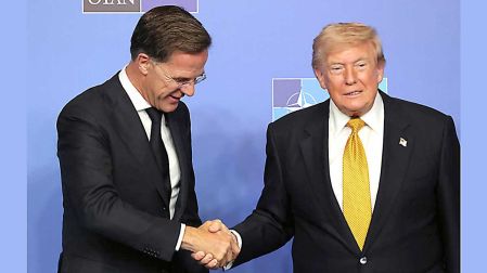 Mark Rutte, secretario general de la OTAN y Donald Trump, presidente de EU.