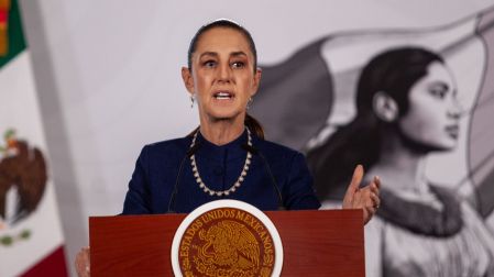 CIUDAD DE MÉXICO, 09JULIO2026.- Claudia Sheinbaum Pardo, presidenta de México durante conferencia matutina en Palacio Nacional.FOTO: ANDREA MURCIA /CUARTOSCURO.COM