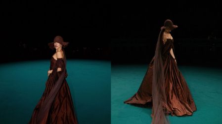 Danna representó a México como la única invitada nacional en el desfile de Robert Wun durante la Semana de la Alta Costura.