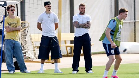 David Beckham presenció el entrenamiento de la Selección de Inglaterra