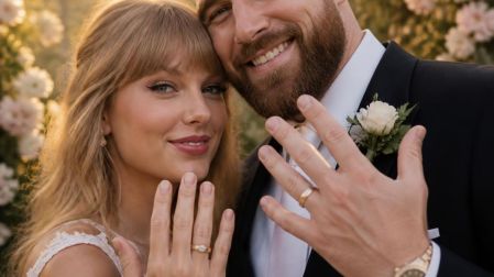 Taylor Swift y Travis Kelce reaparecen tras su boda secreta luciendo anillos oficiales