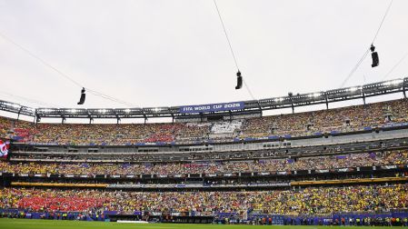 El estadio de Nueva York en el partido Brasil vs Noruega