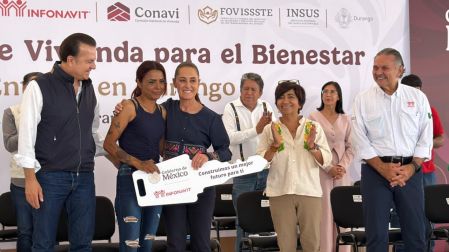 La mandataria federal destacó que en su gobierno se van a construir un millón 800 mil viviendas