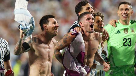 Lionel Messi celebró el pase de Argentina a semifinales del Mundial