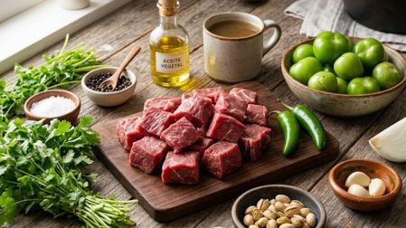 Receta de pistaches en salsa verde