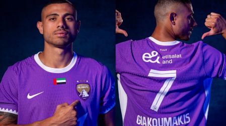 Giakoumakos en su presentación con el Al Ain