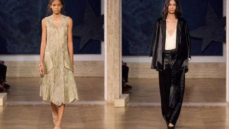 Maria Grazia Chiuri rindió homenaje al legado de Karl Lagerfeld reinterpretando los archivos históricos de Fendi.