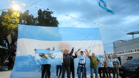Veterano de la Guerra de las Malvinas festejaron el triunfo argentino.