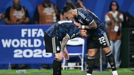 Lautaro agradece a Messi.