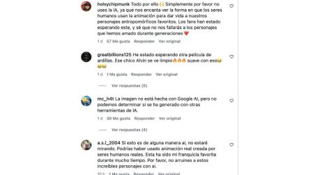 El primer vistazo de Alvin generó comparaciones con las versiones anteriores del personaje.