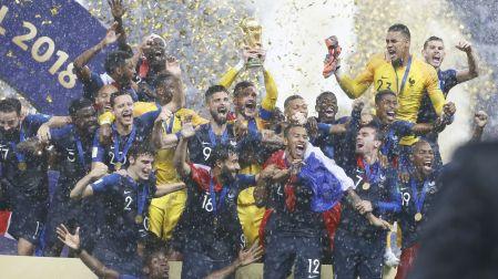 Deschamps ganó la Copa del Mundo de Rusia 2018 con Francia.EN LA FOTO: Photo of action during the match France vs Croatia corresponding to the Great Final of the World Cup of Russia 2018 from the Luzhniki stadium in the city of Moscow.IN THE PHOTO: