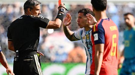 Enzo Fernández se fue expulsado del Argentina vs España
