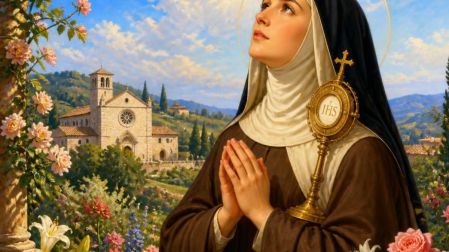 Qué santo se celebra hoy 11 de agosto: Santa Clara de Asís y cómo pedir el auxilio de su luz