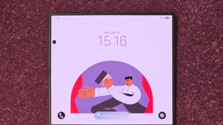 Así luce el interior de la pantalla del Galaxy Fold8 Ultra.