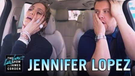 James Corden y Jennifer Lopez