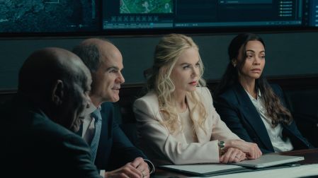 Morgan Freeman, Michael Kelly, Nicole Kidman y Zoe Saldaña.