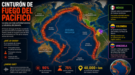 Aunque Colombia y México forman parte del entorno tectónico del Pacífico, los terremotos ocurren por procesos locales relacionados con la interacción de las placas tectónicas.