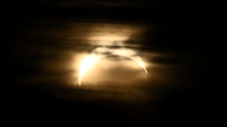 A partial solar eclipse is seen from Observatorielunden in central Stockholm, Sweden, August 12, 2026. TT News Agency/Fredrik Sandberg via REUTERS ATTENTION EDITORS - THIS IMAGE WAS PROVIDED BY A THIRD PARTY. SWEDEN OUT. NO COMMERCIAL OR EDITORIAL SALES IN SWEDEN. NO RESALES. NO ARCHIVES