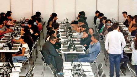 La aplicación del examen en Oaxaca estuvo marcada por parte de ausentismo.