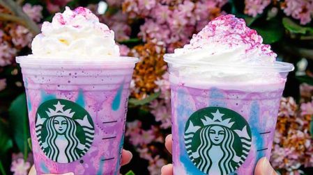 Frappuccino de unicornio tipo Starbucks