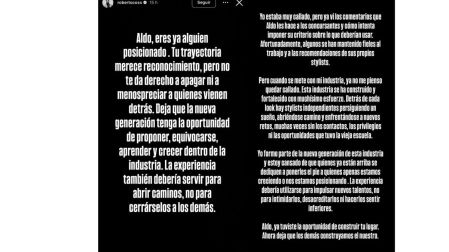 Roberto Coss arremete contra Aldo Rendón