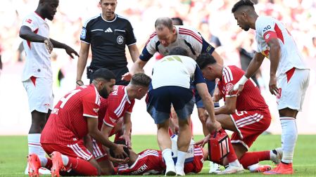 Las imágenes del desmayo de Musiala en los partidos del Bayern Munich