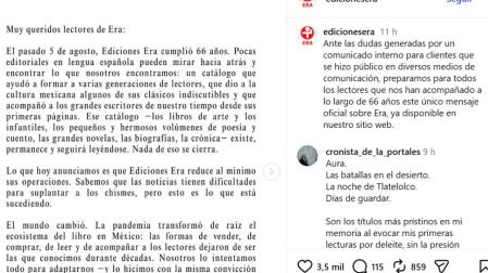 Ediciones Era niega cierre