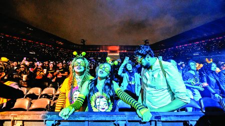 Fans en el concierto de Enjambre.