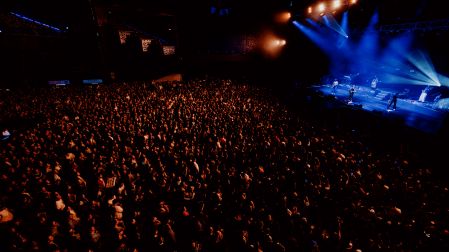 Así se veía el show emocionante del grupo argentino, en el que tocó casi tres horas.