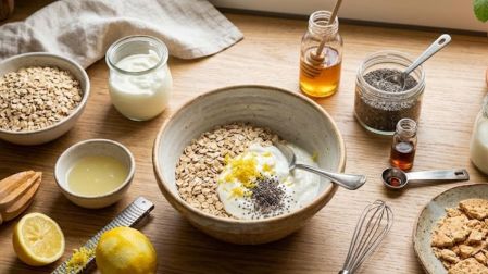 Receta de avena tipo pay de limón