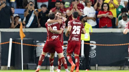 Festejan los Diablos Rojos el pase a la final de la Leagues Cup.