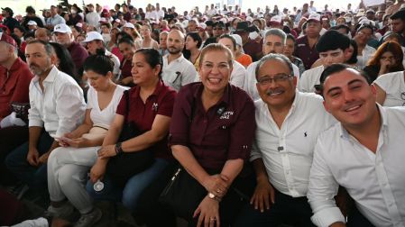 Andrés Mijes acompañó a Claudia Sheinbaum en su Segundo Informe de Gobierno en Monterrey, ante más de 20 mil ciudadanos reunidos en la Macroplaza.
