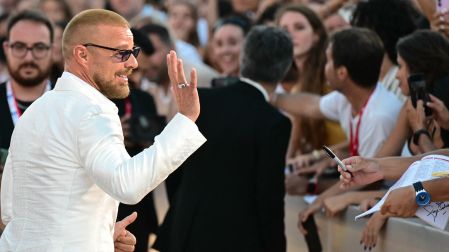Puerto Rican singer and actor Ricky Martin, cast member of the movie Hombre Al Agua, attends the red carpet event before the screening of "The Echo chamber" presented in competition at the 83rd International Venice Film Festival, at Venice Lido on September 6, 2026. (Photo by Stefano Rellandini / AFP)