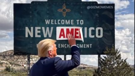 El presidente Donald Trump cambia el nombre de Nuevo México por Nueva América