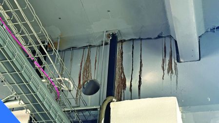 La Sobse explicó que se sellaron fisuras para evitar el ingreso del agua.