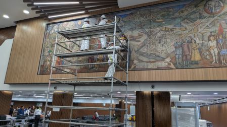 Inician trabajos de restauración en mural de Juan O’Gorman