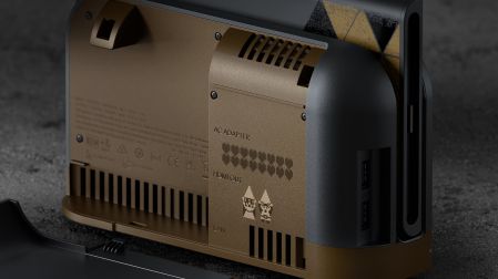 La parte trasera del dock de la Switch 2 de Zelda tiene detalles especiales.