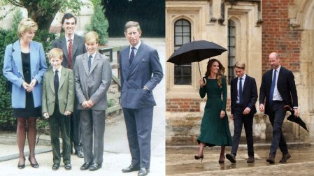 Treinta y un años después de que Diana y Carlos acompañaran a William a Eton, el príncipe George llegó al mismo colegio de la mano de su padre.