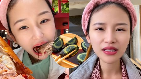 La salud de Yingying se deterioró por sus retos de comida.