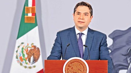 Antonio Martínez Dagnio, titular del SAT, en conferencia del 9 de septiembre de 2026.