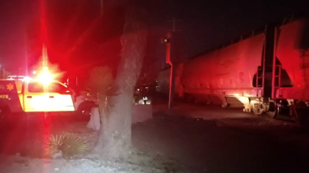 El tren embistió...