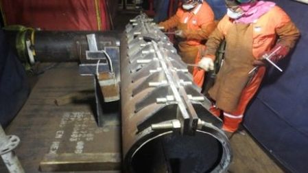 Trabajos de reparación de ducto marino del campo Ek-Balam