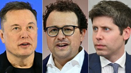 Elon Musk, Dario Amodei y Sam Altman