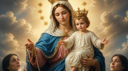 Qué santo se celebra hoy 7 de octubre: Virgen del Rosario y su auxilio en momentos de angustia