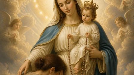 Qué santo se celebra hoy 7 de octubre: Virgen del Rosario y su auxilio en momentos de angustia