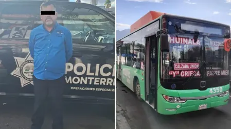 Un chofer de transporte urbano fue detenido por elementos de la Policía de Monterrey, luego de agredir a un pasajero de 68 años tras un problema con el saldo de su tarjeta.